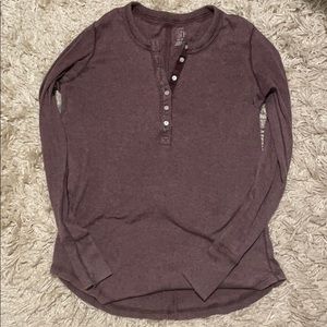 Aerie Real Soft Maroon Henley